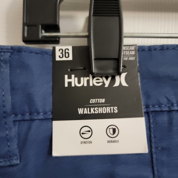 Hurley men's Essential Cotton Twill Walk Short Navy Blue Size 36 - Picture 8 of 9